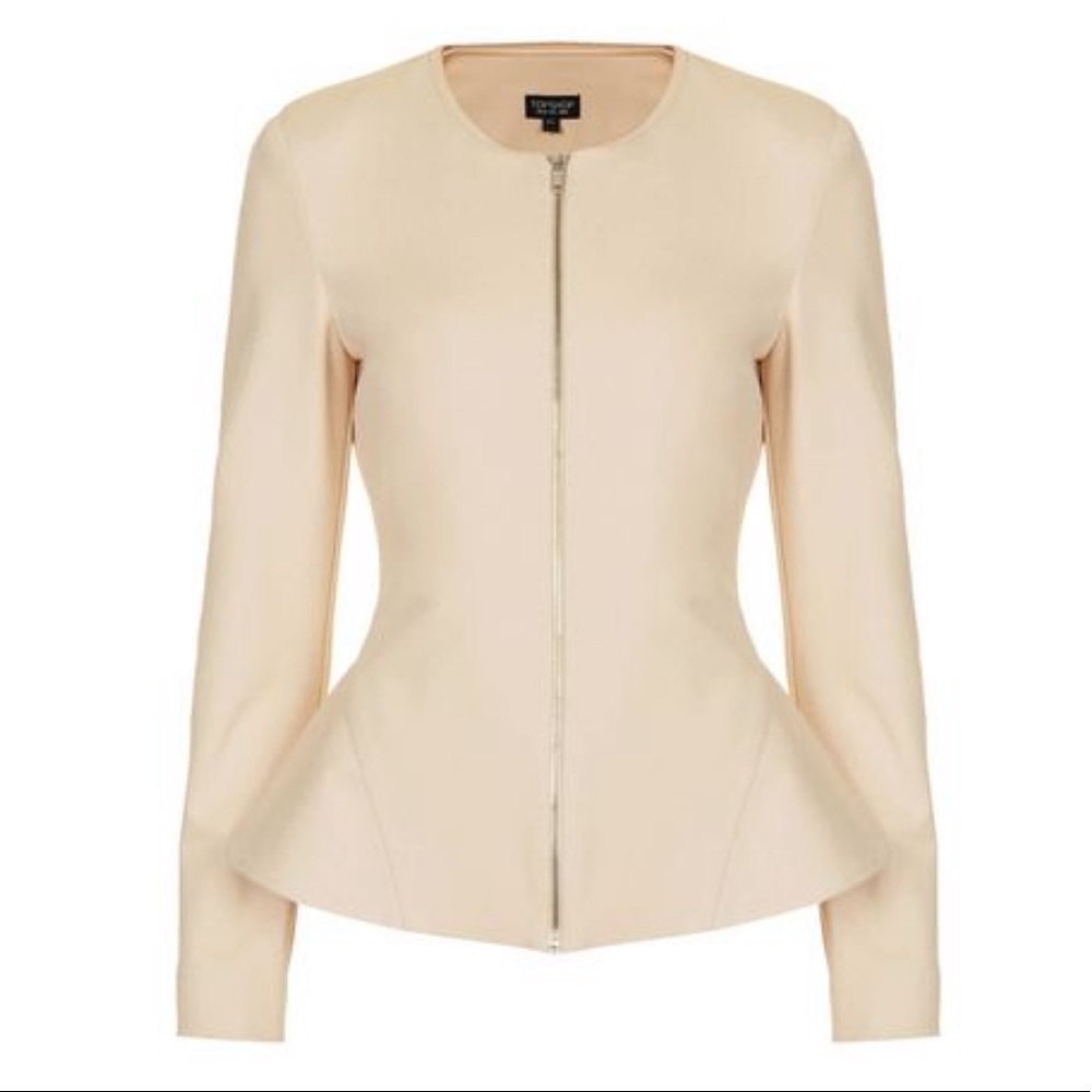 Topshop tailored Zip peplum jacket